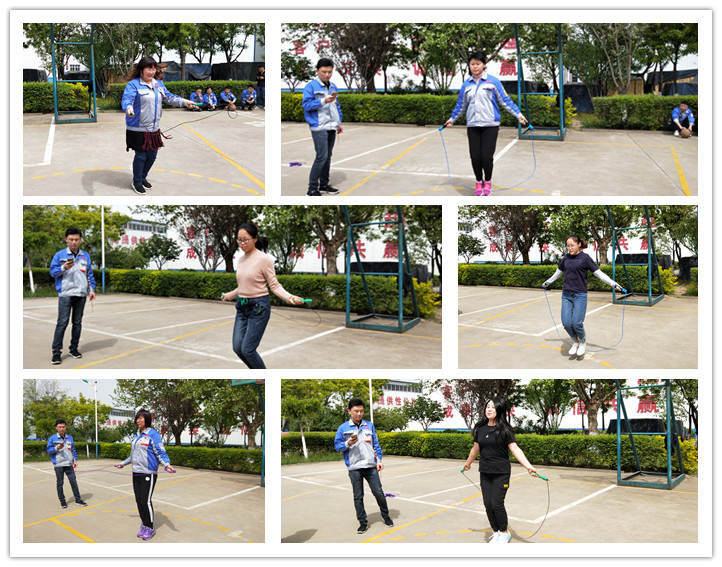 伴隨跳繩擦過地面的清脆聲,盡情展現著運動員們的輕盈風姿 伴隨跳繩擦過地面的清脆聲,盡情展現著運動員們的輕盈風姿