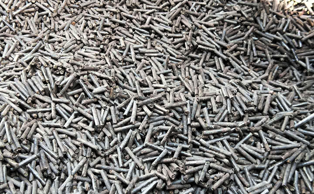 秸稈制粒機加工的芡實顆粒燃料