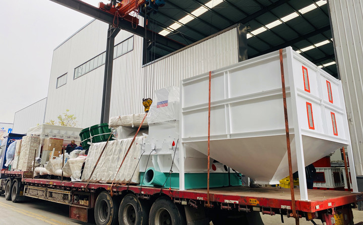 顆粒機生產線裝車完成