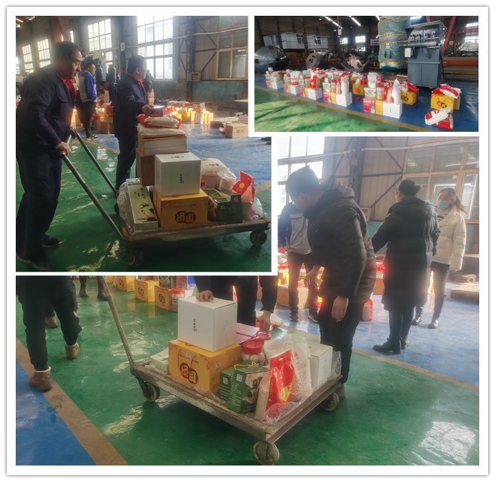 山東金格瑞機械有限公司為全體員工發放暖心的春節福利，一份份實惠的福利捧在員工手里，暖在人人心中。副本